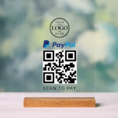 Présentoir de paiement Paypal Scan to Pay (Neutre)