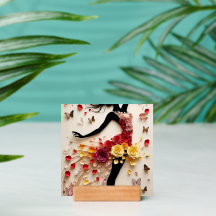 présentoir LED à motif floral