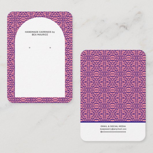 Présentoir Moderne pour Cartes de Boucles d'Oreill (Devant / Derrière)