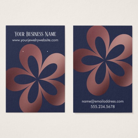 Présentoir pour un support de carte de boucles d'o (Devant & derrière)