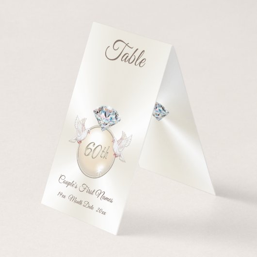 Présentoirs de numéro de table pour 60e anniversai (Back)