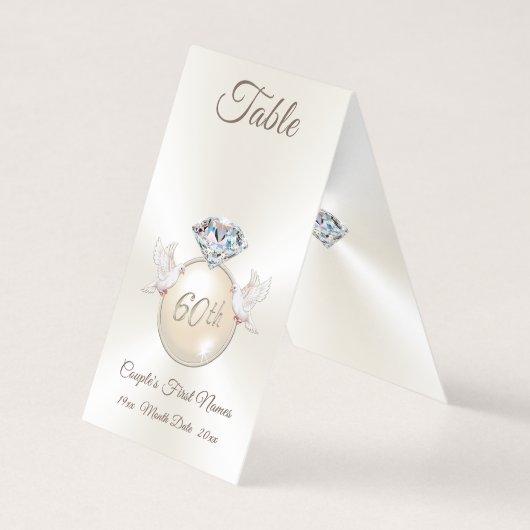 Présentoirs de numéro de table pour 60e anniversai (Front)