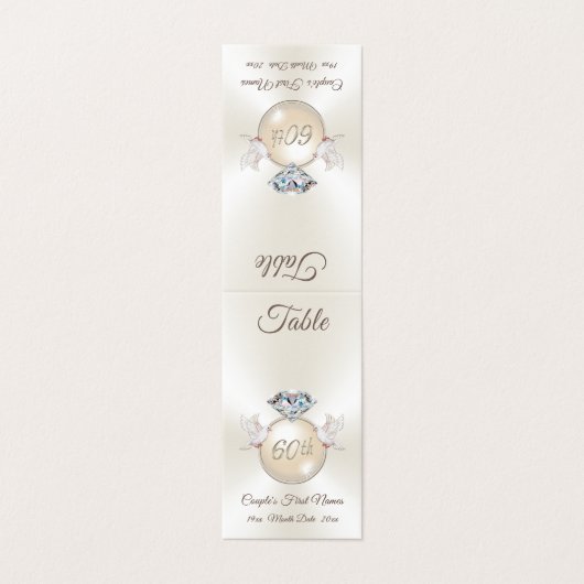 Présentoirs de numéro de table pour 60e anniversai (Outside Unfolded)