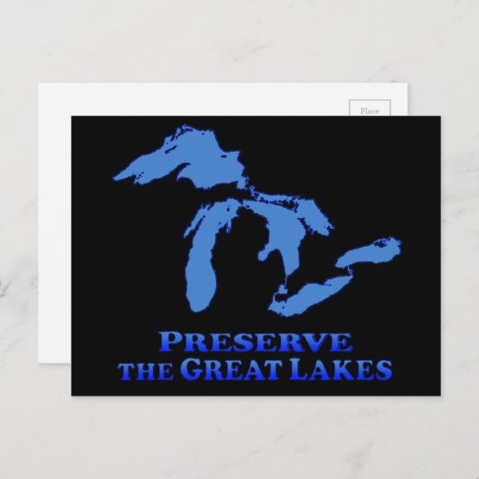 Préserver les Grands Lacs - Carte postale (Devant / Derrière)