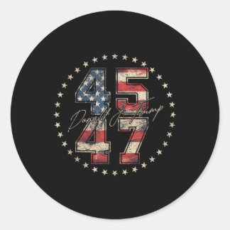 President 45 47 Inauguratiedag Trump 2025 Memora Ronde Sticker