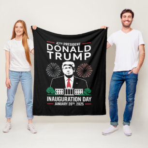President 47 D J Trump Inauguratie Dag Jan 2025 Fleece Deken
