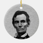 President Abe Lincoln Keramisch Ornament (Achterkant)