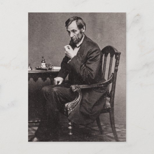 PRESIDENT ABRAHAM LINCOLN 1862 STEREOVIEW BRIEFKAART (Voorkant)