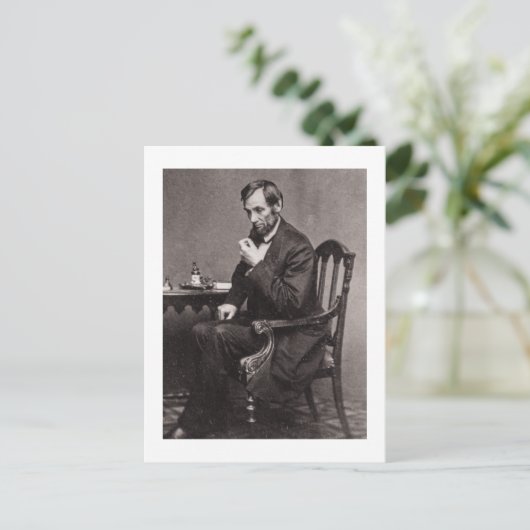 PRESIDENT ABRAHAM LINCOLN 1862 STEREOVIEW BRIEFKAART (Staand voorkant)