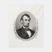 President Abraham Lincoln Fleece Deken (Voorkant)