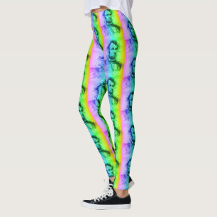 President Abraham Lincoln Funny Rainbow Typography Leggings