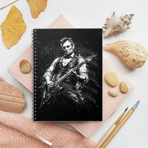 President Abraham Lincoln Gitaar spelend Notitieboek