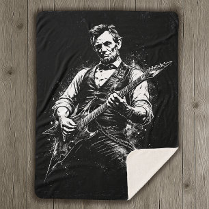 President Abraham Lincoln Gitaar spelend Sherpa Deken