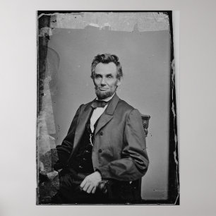 President Abraham Lincoln Portret van Mathew Brady Poster