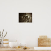 President Abraham Lincoln STEREOVIEW ZELDZAME VINT Poster (Keuken)