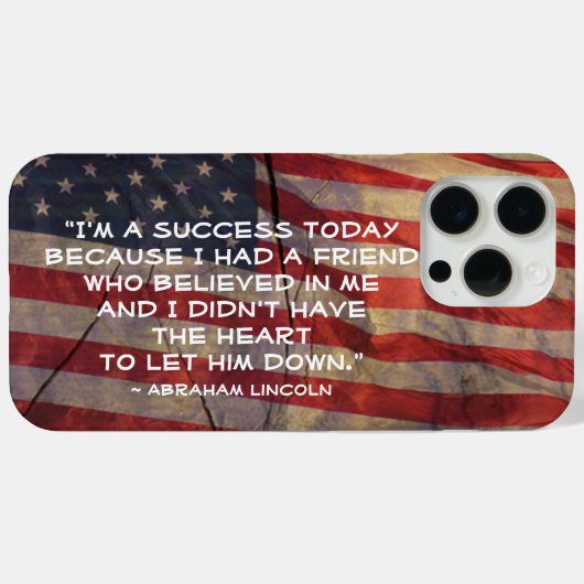 President Abraham Lincoln Success citeert Amerikaa Case-Mate iPhone Case (Achterkant (horizontaal))