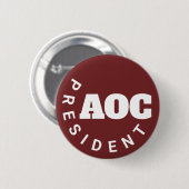 President Alexandria Ocasio-Cortez Ronde Button 5,7 Cm (Voorkant /achterkant)