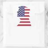 President Amerikaanse Patriot Flag Vierkante Sticker (Tas)