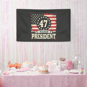 President Amerikaanse vlag 47 Harris Walz Spandoek