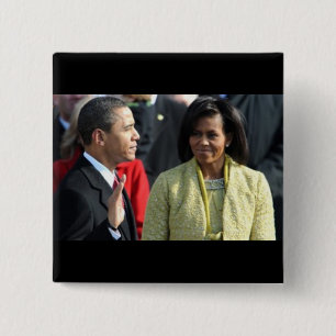 President Barack Obama 2009 Inauguration Vierkante Button 5,1 Cm