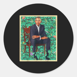 President Barack Obama 2028 Portret Patriottische Ronde Sticker