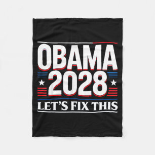 President Barack Obama 2028 Rtrait Patriotische De Fleece Deken