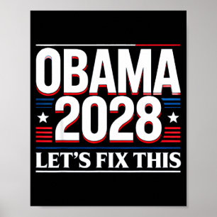 President Barack Obama 2028 Rtrait Patriotische De Poster