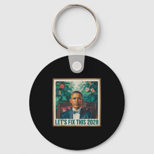 President Barack Obama 2028 Rtrait Patriotische De Sleutelhanger