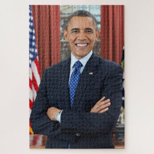 President Barack Obama 2e termijnportret 20 x 30 Legpuzzel