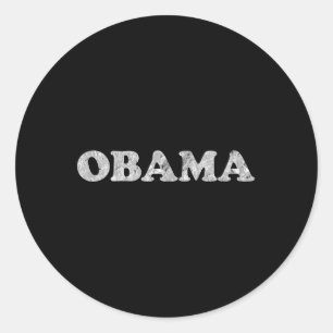 President Barack Obama 70s Gift Ronde Sticker