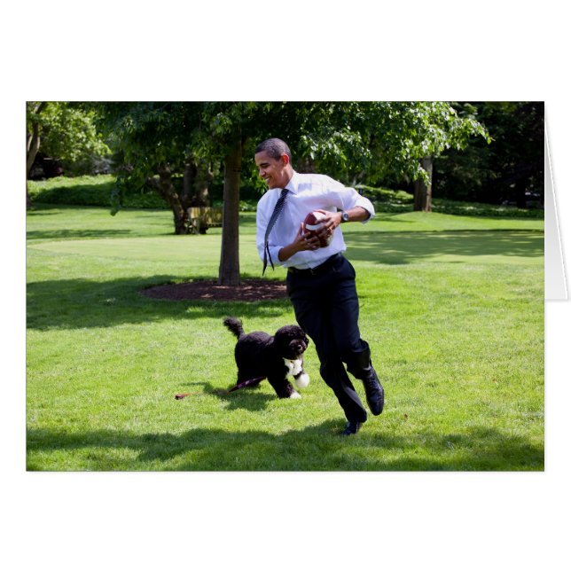 President Barack Obama & Bo (Voorkant Horizontaal)
