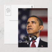 President Barack Obama Briefkaart (Voorkant / Achterkant)