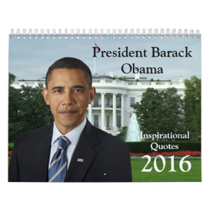 President Barack Obama citeert de agenda van 2016 Kalender