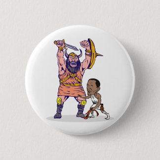 President Barack Obama David vecht tegen Goliath Ronde Button 5,7 Cm