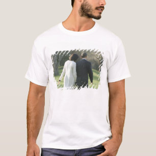 President Barack Obama en First Lady Michelle T-shirt
