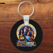 PRESIDENT BARACK OBAMA EN GEZIN SLEUTELHANGER (Voorkant)