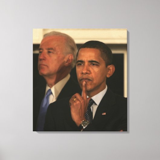 President Barack Obama en Vice President Canvas Afdruk (Voorkant)