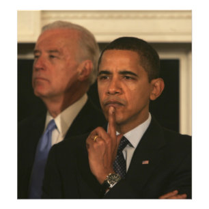 President Barack Obama en vicepresident Foto Afdruk