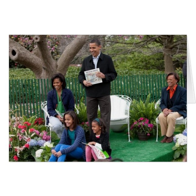 President Barack Obama & Family (Voorkant Horizontaal)