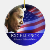 President Barack Obama kerstversiering Keramisch Ornament (Achterkant)