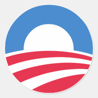 President Barack Obama Logo-Stickers Ronde Sticker
