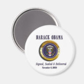 PRESIDENT BARACK OBAMA MAGNEET (Voorkant / Achterkant)