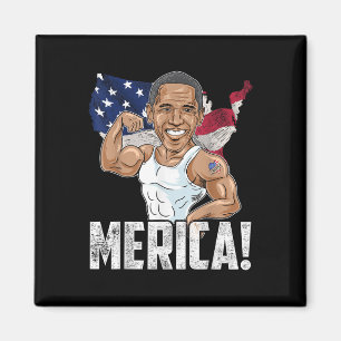 President Barack Obama Merica 4 juli Grappig Pa Magneet
