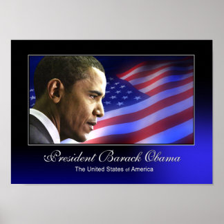 President Barack Obama (patriottisch) Poster
