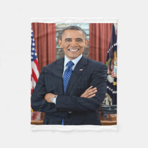 President Barack Obama Portret Fleece Deken
