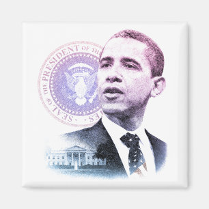 President Barack Obama Portret Magneet