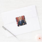  President Barack Obama Portret Vierkante Sticker (Envelop)