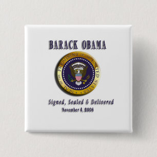 PRESIDENT BARACK OBAMA SEAL OF KANTOOR BUTTON