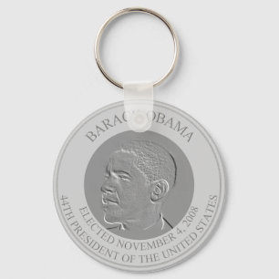 President Barack Obama Silver Coin. Sleutelhanger