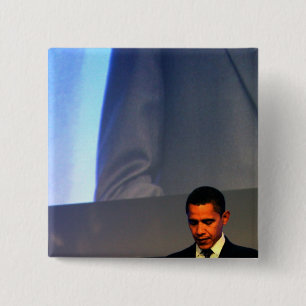 President Barack Obama Vierkante Button 5,1 Cm